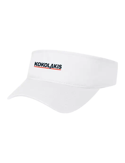 White Cap Visor w/Kokolakis Logo