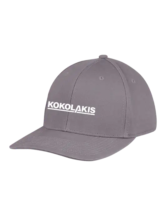 Premium Modern Structured Twill Charcoal Snapback Cap w/Kokolakis Logo