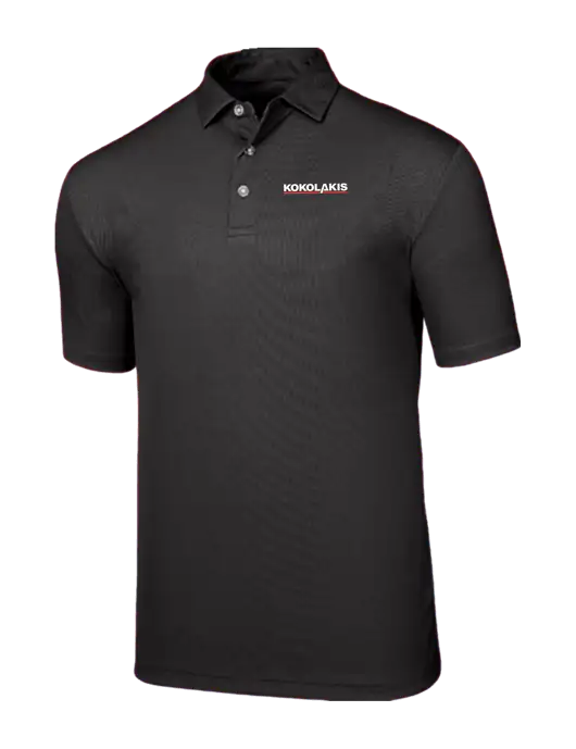Callaway Birdseye Black Polo w/Kokolakis Logo