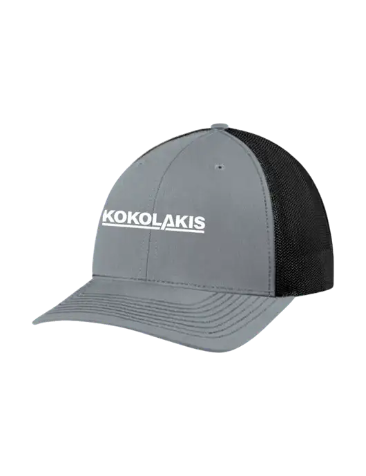 Richardson Adjustable Snapback Original 112 Trucker Cap Heather Grey w/Black Mesh w/Kokolakis Logo