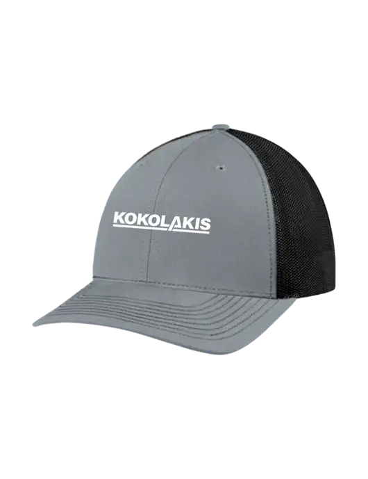 Richardson Adjustable Snapback Original 112 Trucker Cap Heather Grey w/Black Mesh w/Kokolakis Logo