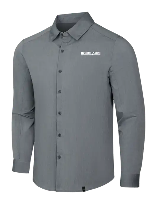 OGIO Medium Grey Heather Commuter Woven Shirt w/Kokolakis Logo