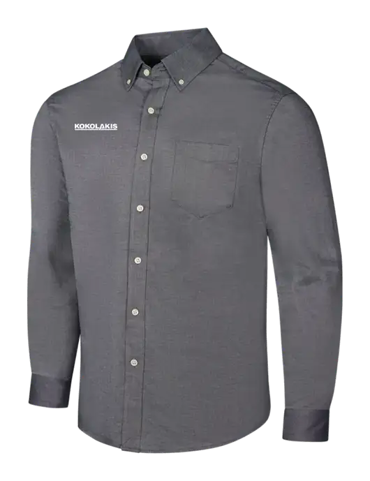 Dark Grey SuperPro Oxford Shirt w/Kokolakis Logo