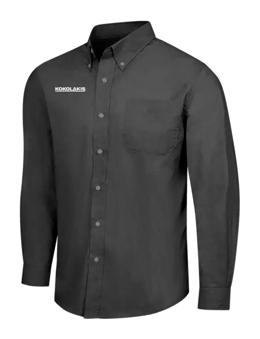 Soft Black Crosshatch Easy Care Shirt w/Kokolakis Logo