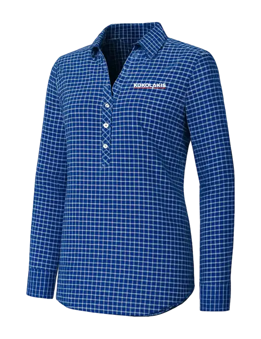 Womens Navy/White City Stretch Shirt w/Kokolakis Logo