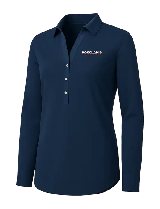 Womens Navy City Stretch Shirt w/Kokolakis Logo