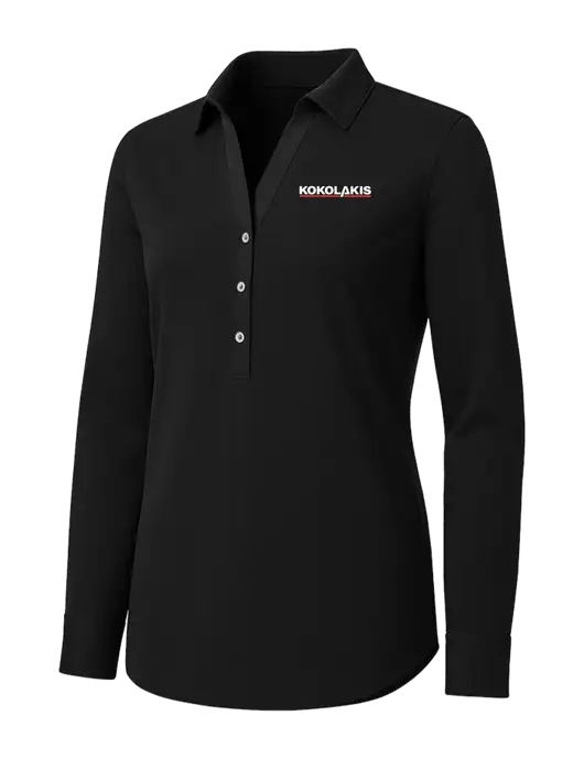 Womens Black City Stretch Shirt w/Kokolakis Logo