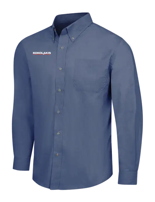 Light Navy Crosshatch Easy Care Shirt w/Kokolakis Logo