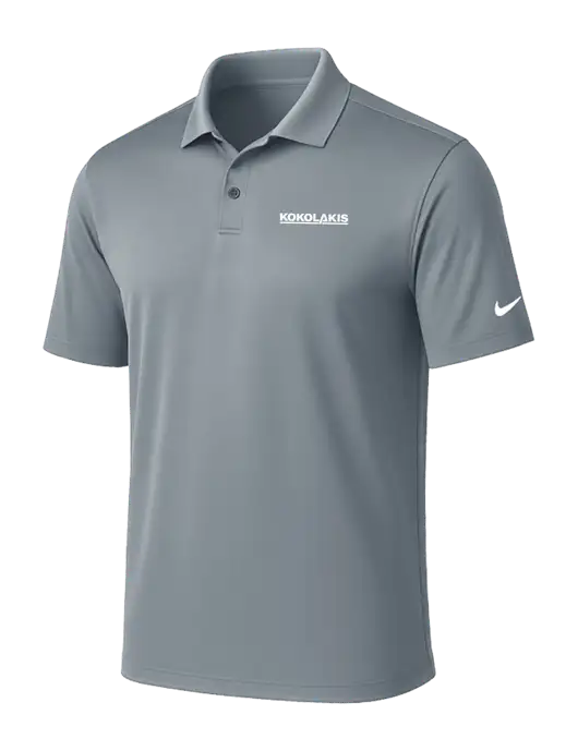 NIKE Medium Grey Victory Solid Polo w/Kokolakis Logo
