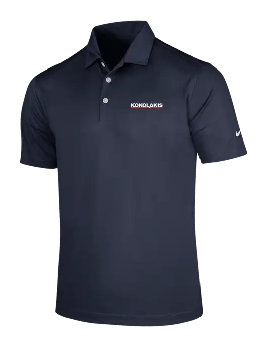 NIKE Dark Navy Dri-Fit Vertical Mesh Polo w/Kokolakis Logo