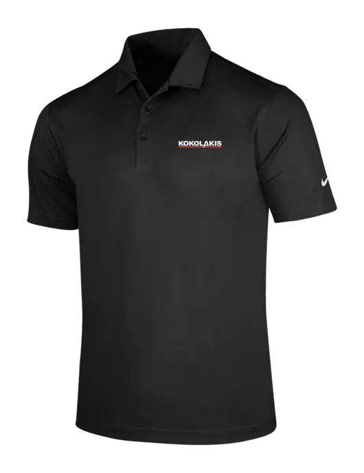NIKE Black Dri-Fit Vertical Mesh Polo w/Kokolakis Logo