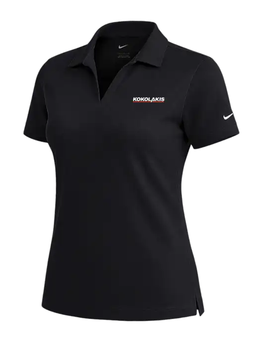 NIKE Black Womens Dri-Fit Micro Pique Polo w/Kokolakis Logo
