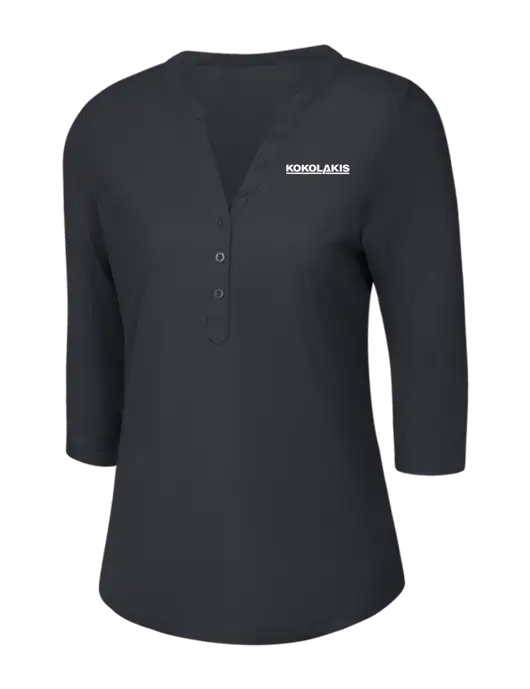 OGIO Charcoal Grey Jewel Henley w/Kokolakis Logo