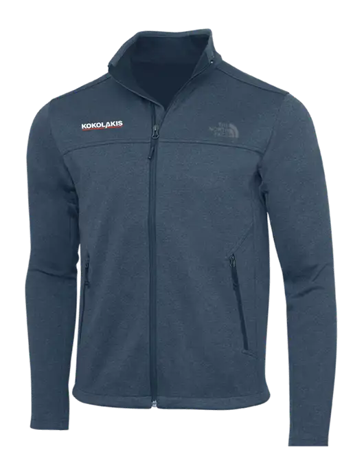 North Face Light Navy Heather Ridgewall Soft Shell Jacket w/Kokolakis Logo