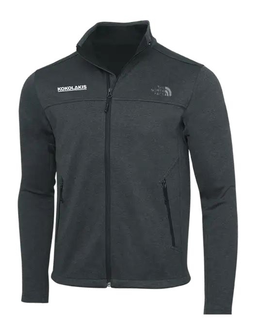 North Face Dark Grey Heather Ridgewall Soft Shell Jacket w/Kokolakis Logo