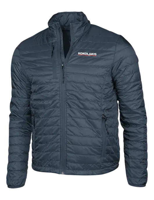 Navy Puffy Packable Jacket w/Kokolakis Logo