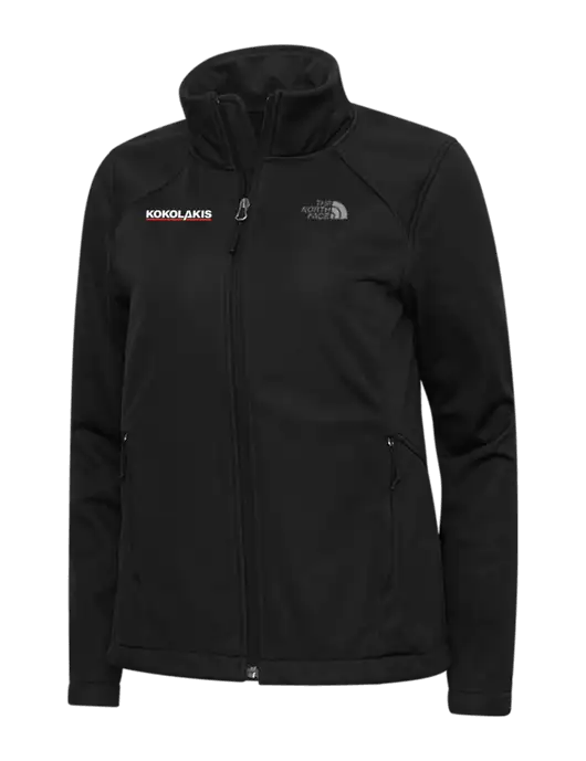 North Face Womens Black Ridgewall Soft Shell Jacket w/Kokolakis Logo