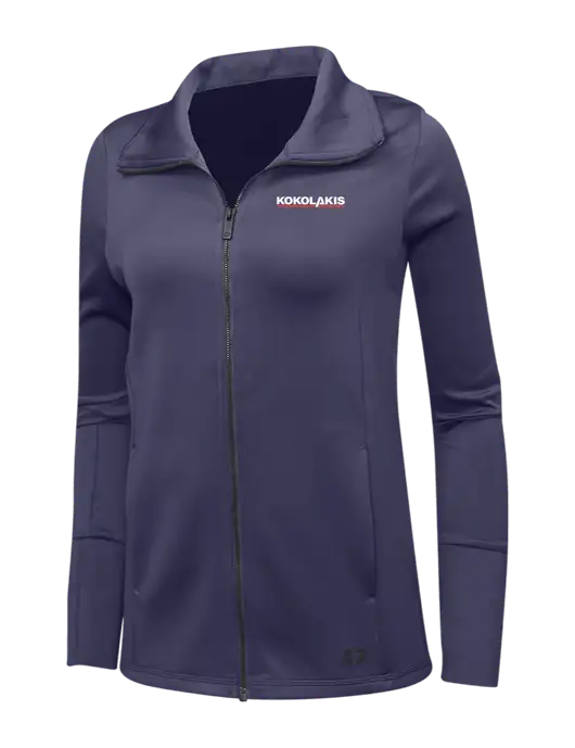 OGIO Navy Womens Endurance Modern Performance Full-Zip w/Kokolakis Logo