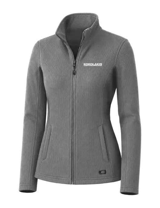 OGIO Medium Grey Womens Grit Fleece Jacket w/Kokolakis Logo