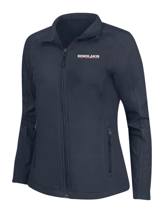 Navy Womens Core Soft Shell Jacket w/Kokolakis Logo