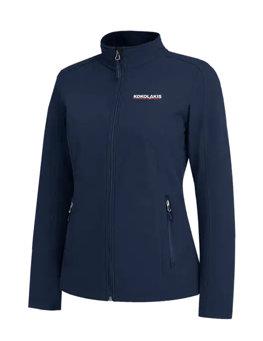 Navy Womens Core Soft Shell Jacket w/Kokolakis Logo