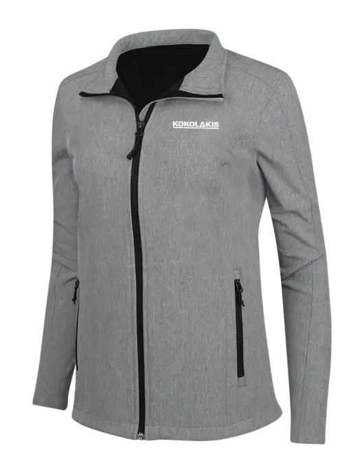 Medium Grey Heather Womens Core Soft Shell Jacket w/Kokolakis Logo