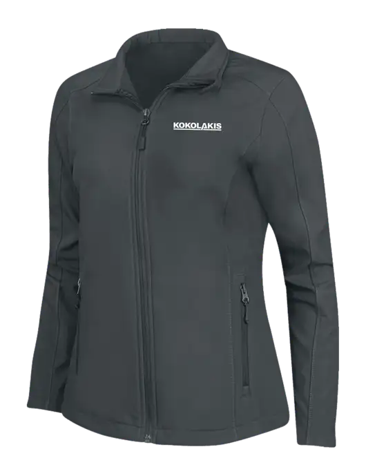 Charcoal Grey Womens Core Soft Shell Jacket w/Kokolakis Logo