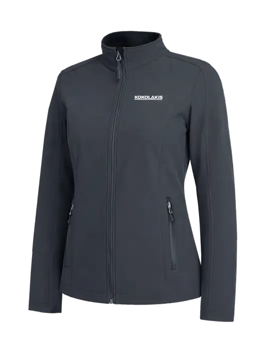 Charcoal Grey Womens Core Soft Shell Jacket w/Kokolakis Logo