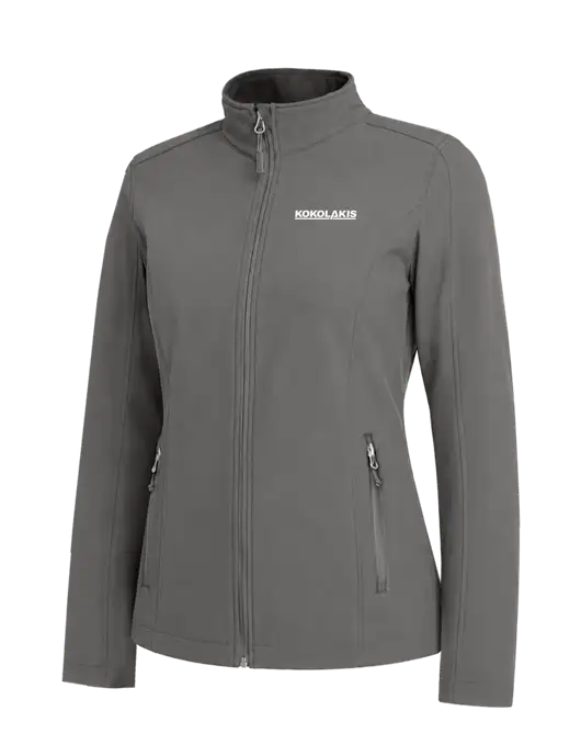 Medium Grey Womens Core Soft Shell Jacket w/Kokolakis Logo