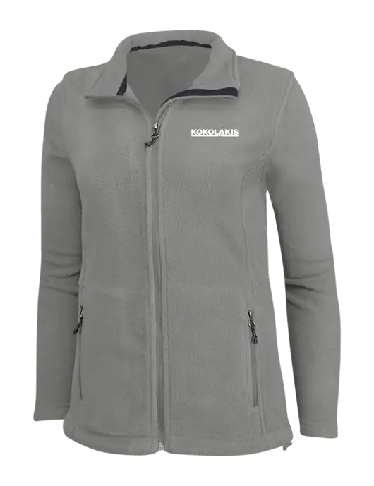 Womens Medium Grey Fleece Jacket w/Kokolakis Logo