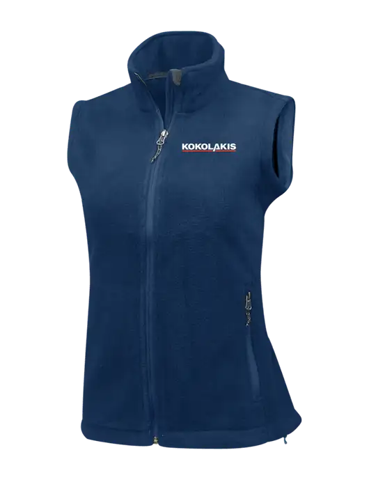 Navy Womens Fleece Vest w/Kokolakis Logo