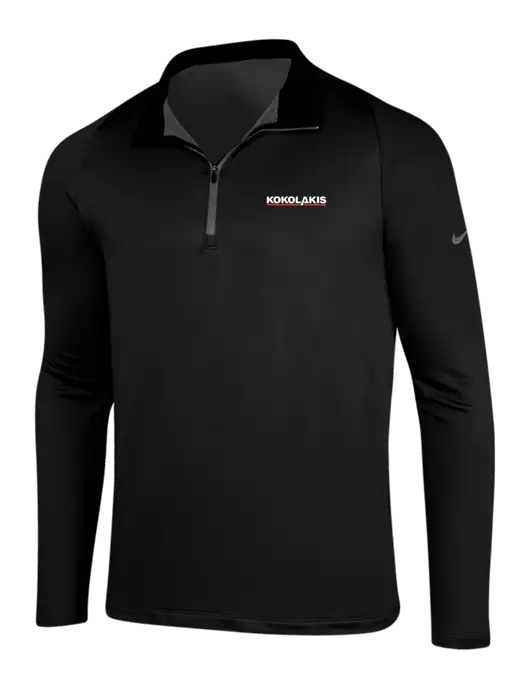 NIKE Black/Dark Grey Dry-Fit Stretch 1/2 Zip Cover-Up w/Kokolakis Logo