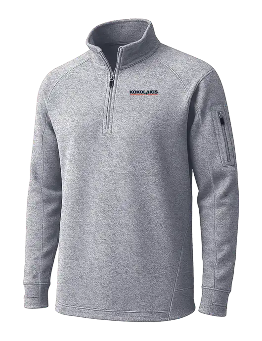 Grey Heather Tech Fleece 1/4 Zip Pullover w/Kokolakis Logo