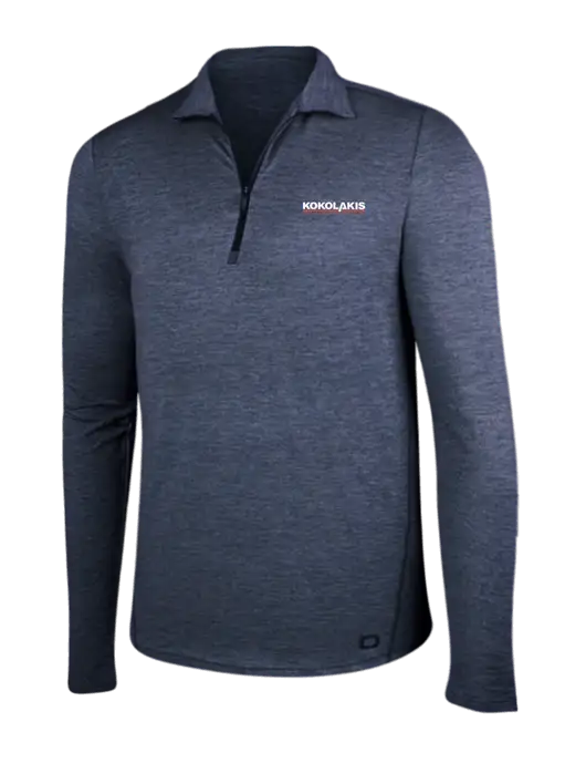 OGIO Blue Indigo Heather Endurance Force 1/4 Zip w/Kokolakis Logo