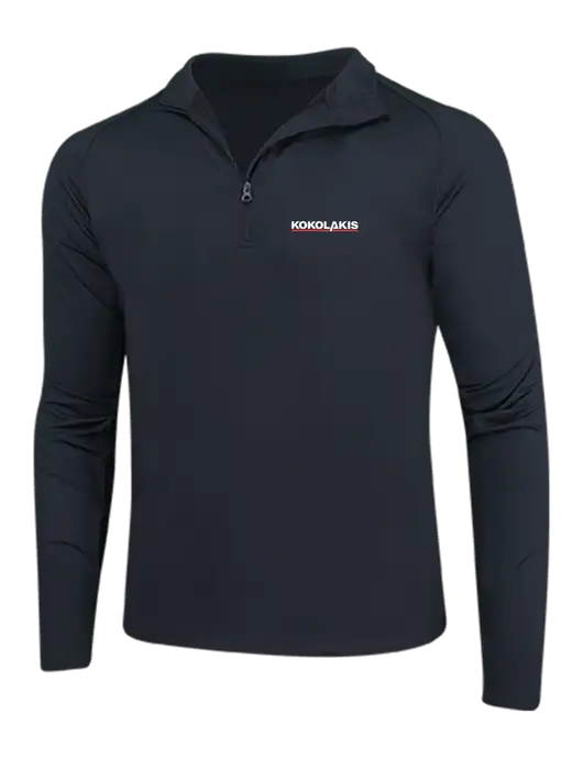 Black Sport Wick Stretch 1/4 Zip Pullover w/Kokolakis Logo