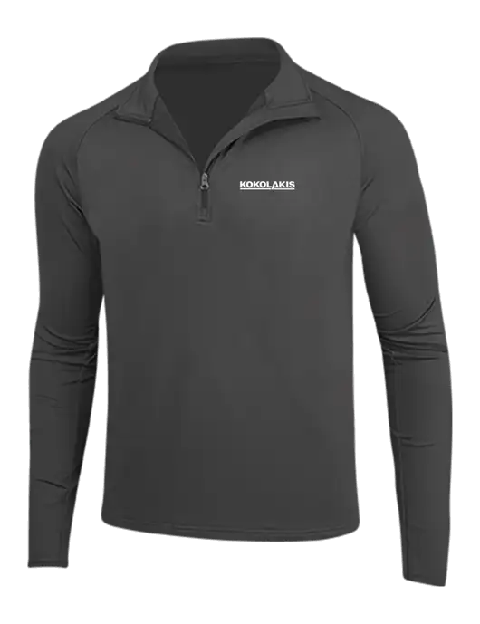 Charcoal Grey Sport Wick Stretch 1/4 Zip Pullover w/Kokolakis Logo