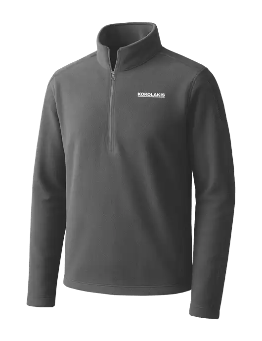Medium Grey Microfleece 1/2 Zip Pullover w/Kokolakis Logo
