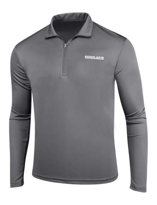 Medium Grey PosiCharge Competitor 1/4 Zip Pullover w/Kokolakis Logo