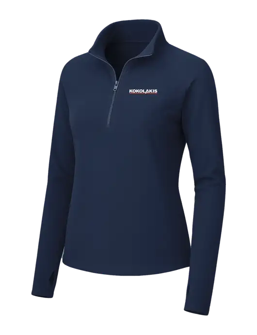 Womens Navy Microfleece 1/2 Zip Pullover w/Kokolakis Logo