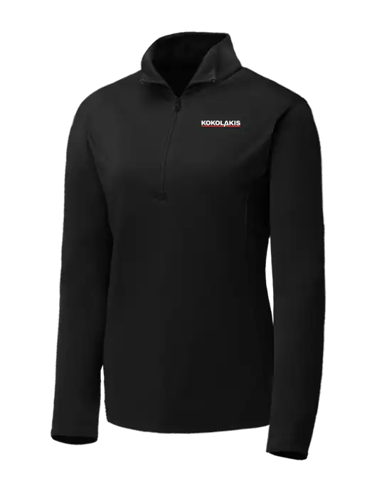 Black Womens Posicharge Competitor ¼ Zip Pullover w/Kokolakis Logo