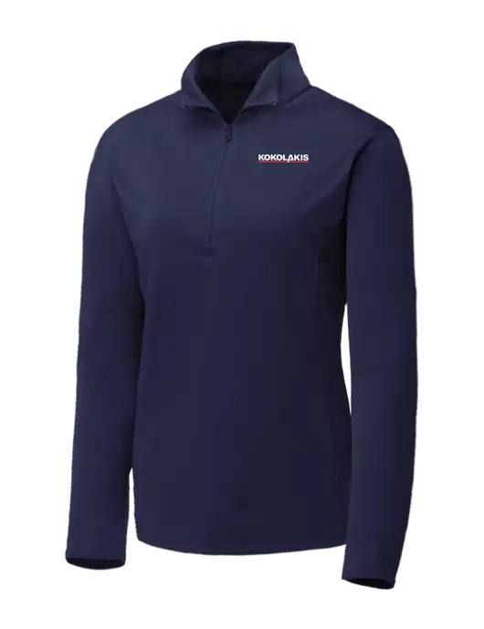 Navy Womens Posicharge Competitor ¼ Zip Pullover w/Kokolakis Logo