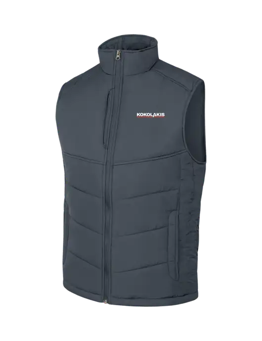 Dark Slate/Black Puffy Vest w/Kokolakis Logo