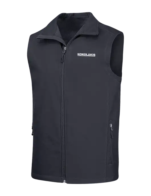 Dark Grey Core Soft Shell Vest w/Kokolakis Logo