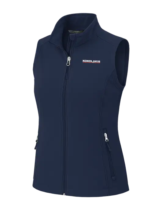 Navy Womens Core Soft Shell Vest w/Kokolakis Logo