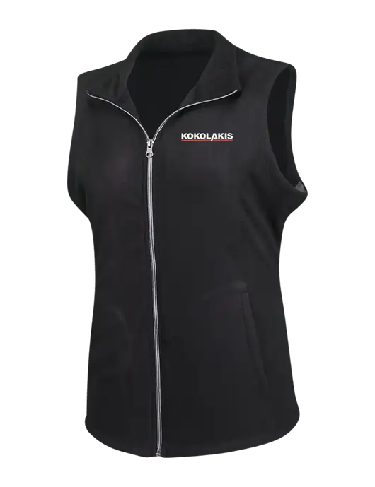 Black Womens Microfleece Vest w/Kokolakis Logo