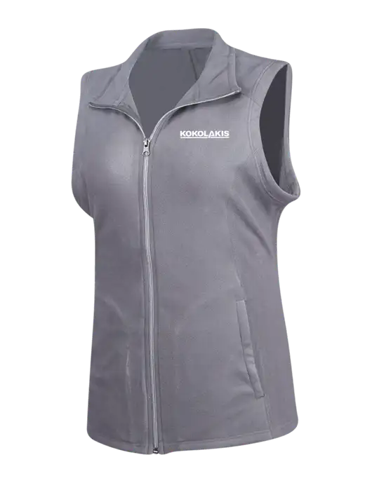 Medium Grey Womens Microfleece Vest w/Kokolakis Logo