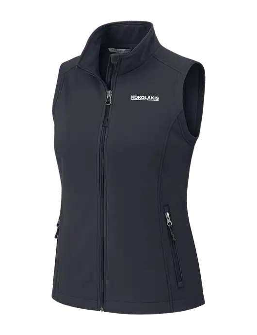 Charcoal Grey Womens Core Soft Shell Vest w/Kokolakis Logo