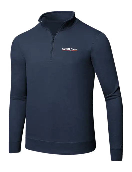 Team Navy 8.5 oz Ring Spun 1/4 Zip Pullover Sweatshirt w/Kokolakis Logo