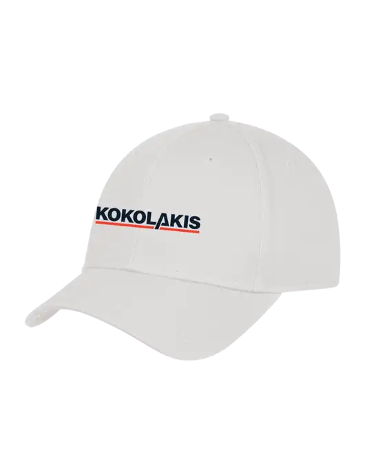 White Structured Cap Hook & Loop w/Kokolakis Logo