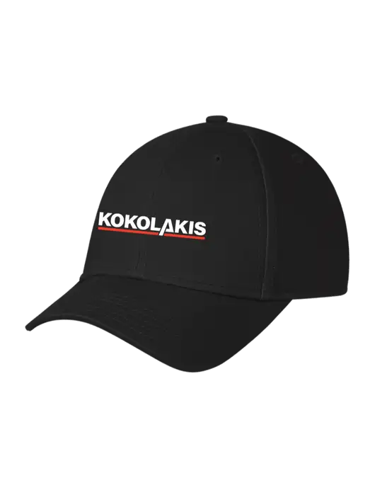 Black Structured Cap Hook & Loop w/Kokolakis Logo